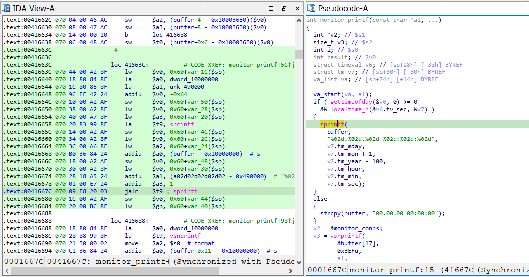 Big-endian MIPS32 code